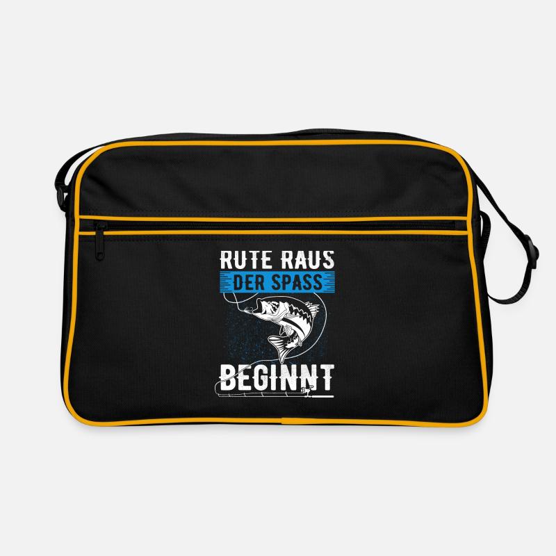 Rute raus, der Spaß beginnt - Retro Tasche - Schwarz/Gold