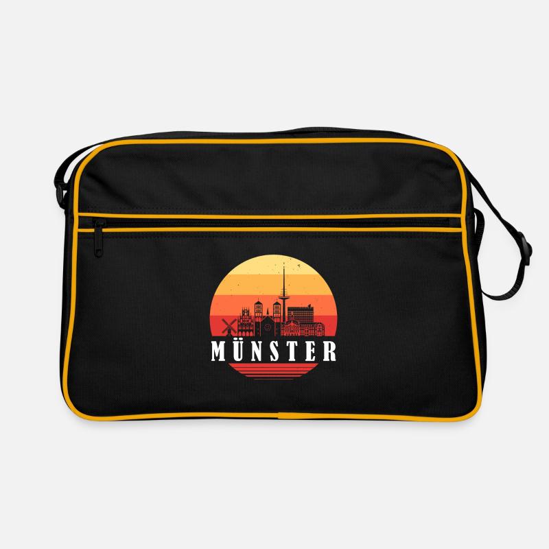 Münster Retro Skyline Retro Tasche