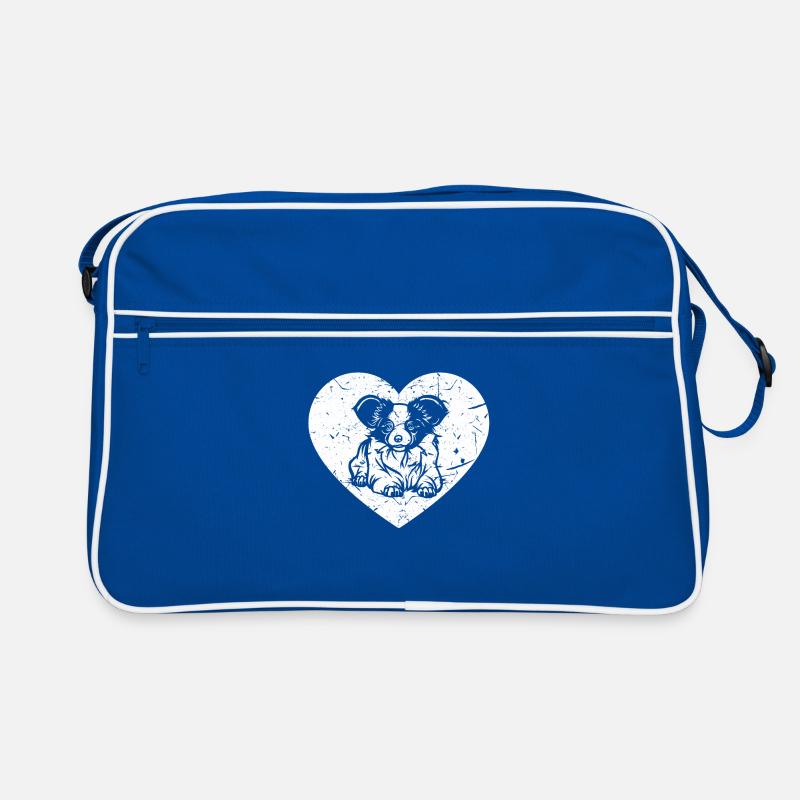 Zwergspaniel Papillon Retro Tasche