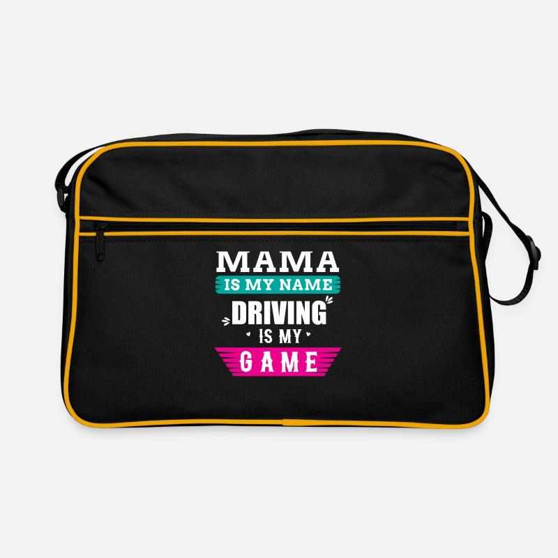 Driver driving a car Mama Spruch Retro Bag