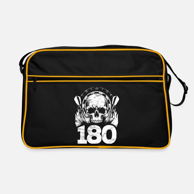 Darts - Totenkopf - 180 - Geschenk Retro Tasche