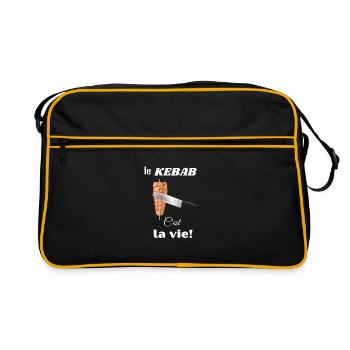 Kebab Sur Broche Cest La Vie - Sac Retro - noir/or - Devant