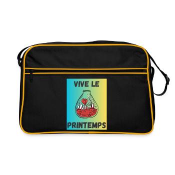 JE PEUX PAS,JARDINAGE,RETRAITE,PRINTEMPS,JARDIN - Sac Retro - noir/or - Devant