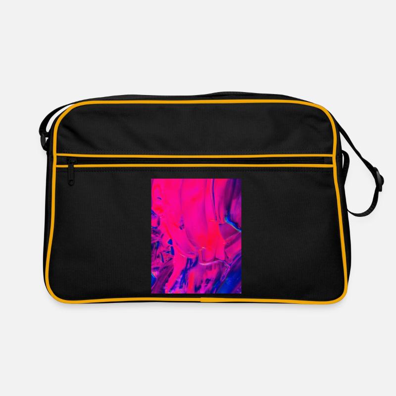 Design abstrait de la mer rose et bleue Sac Retro