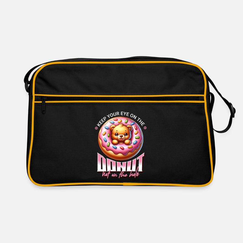 Donut Bärchen Motiv mit Zuckerguss Retro Tasche