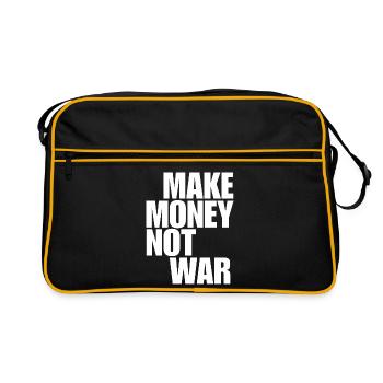 Make Money Not War - Retro Bag - black/gold - Front
