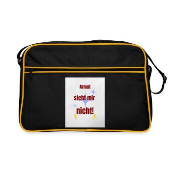 Humorous Pride Saying - Retro Bag - black/gold - Front