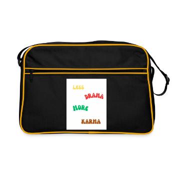 Citation positive sur la vie et le karma - Sac Retro - noir/or - Devant