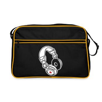 Headphones Star: Music & Party Vibes - Retro Bag - black/gold - Front
