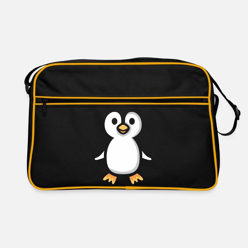 Süßer Cartoon-Pinguin Illustration Retro Tasche