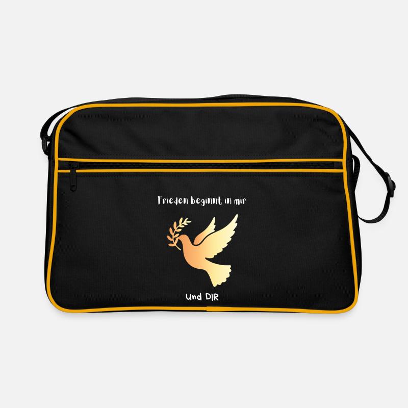 Frieden beginnt in mir und DIR Retro Tasche