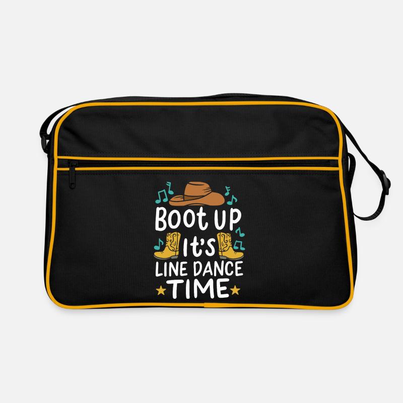 Boot Up It's Line Dance Time Country Graphic Retro Tasche