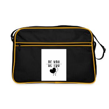 Sois toi-même - Sac Retro - noir/or - Devant