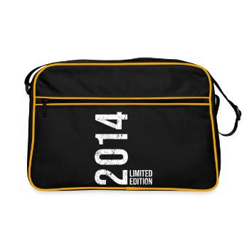 12e anniversaire garçon fille 12 ans 2014 Drôle - Sac Retro - noir/or - Devant