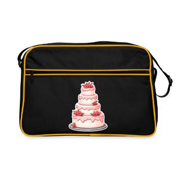 Mariage en gâteau - Sac Retro - noir/or - Devant