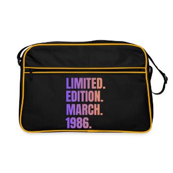 Mars 1986 Année 1986 Retro 1986 Édition limitée - Sac Retro - noir/or - Devant