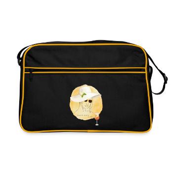 Amalfi Mood Lemon Summer Design - Retro Bag - black/gold - Front