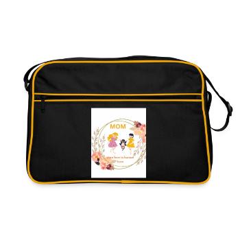 Cercle Floral Maman Pure Love - Sac Retro - noir/or - Devant