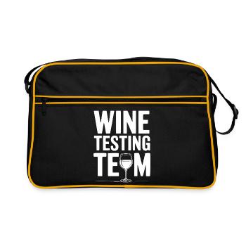 Équipe d’essais de vin - Sac Retro - noir/or - Devant