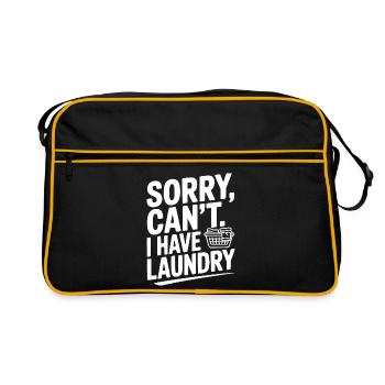 Sorry Can't. I Have Laundry - Retro Bag - black/gold - Front