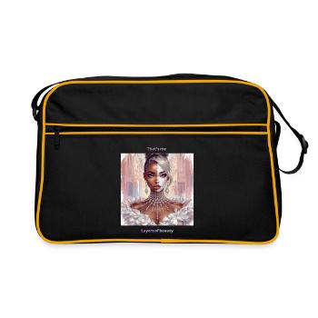 Glamour Split Portrait Crystals - Retro Bag - black/gold - Front