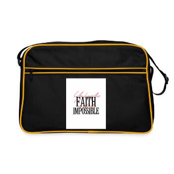 Faith to Make the Impossible - Retro Bag - black/gold - Front