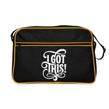 Ich habe diesen Flourish. - Retro Tasche - Schwarz/Gold - Vorne