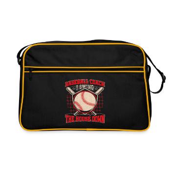 Baseball Humor Design for a Baseball coach - Retro Bag - black/gold - Front