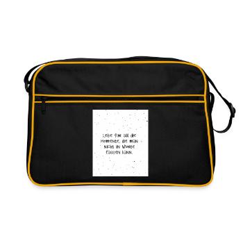 Inspirational Quotes in Handwriting Design - Retro Bag - black/gold - Front