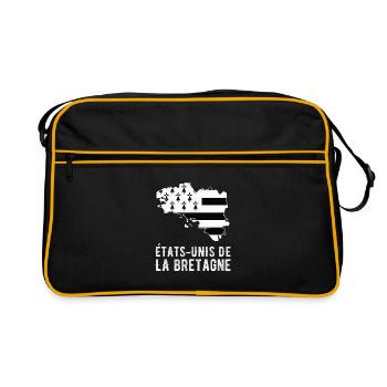 Etats-Unis de la Bretagne cadeau fierté Bretonne - Sac Retro - noir/or - Devant