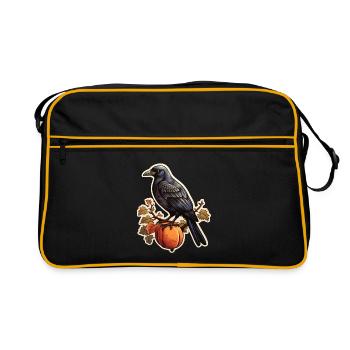 Halloween Crow - Retro Bag - black/gold - Front