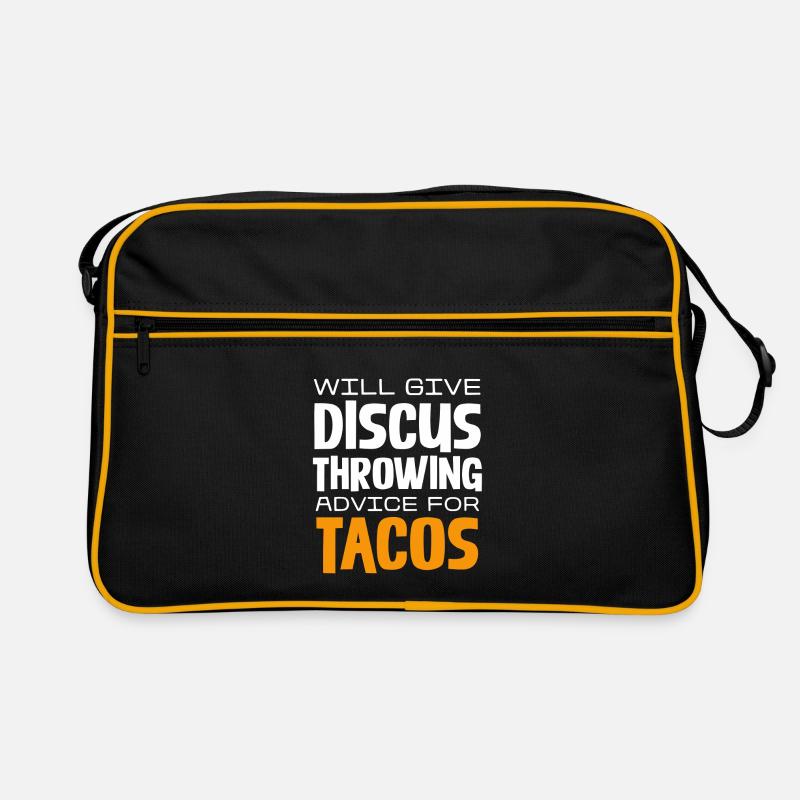 Discus Toss Tips for Tacos: Humorous Retro Bag
