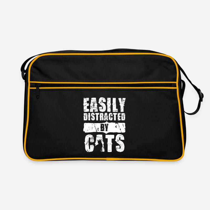 Easily distracted by cats Retro Bag