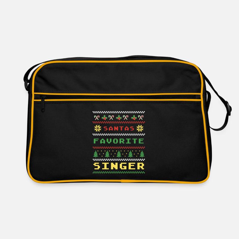 Santa's Favorite Singer Christmas Pattern Retro Bag