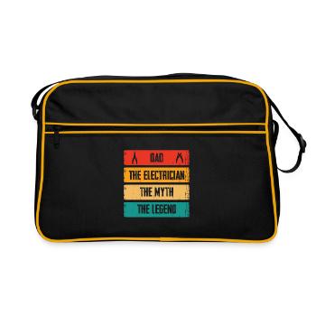 Dad the Electrician The Legend - Retro Bag - black/gold - Front
