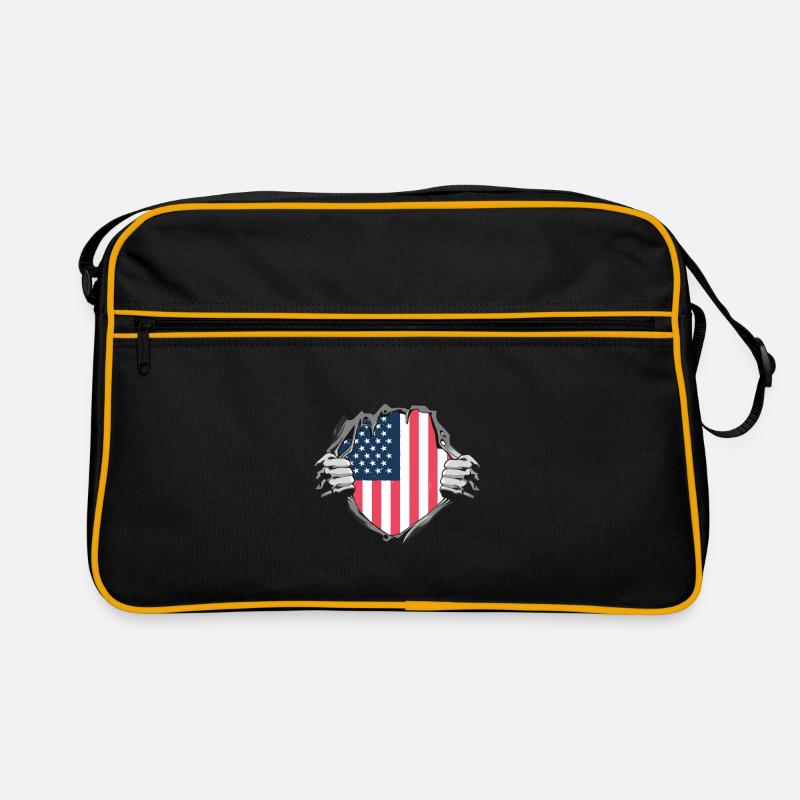 Drapeau américain dévoilant son design Sac Retro