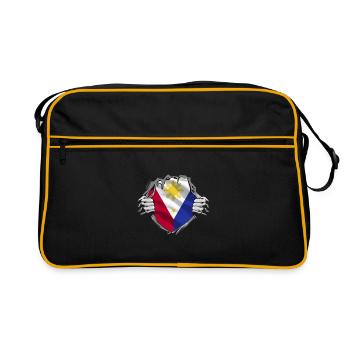 Filipino Flag Pride - Retro Bag - black/gold - Front