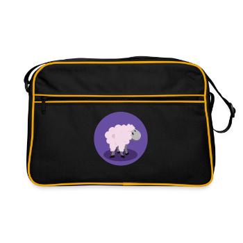 Nice sheep - Retro Bag - black/gold - Front