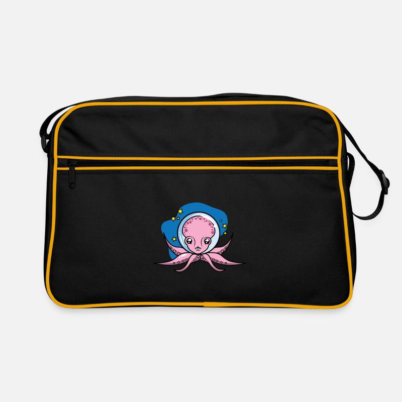 Raum Astronaut Octopus Retro Tasche