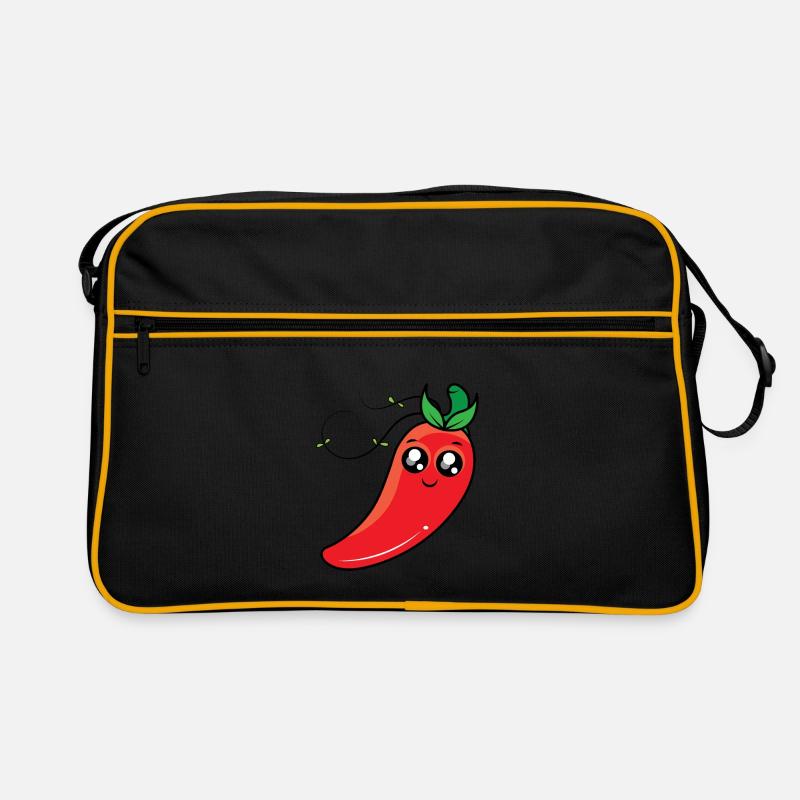 Dessin animé mignon de piment chaud Sac Retro