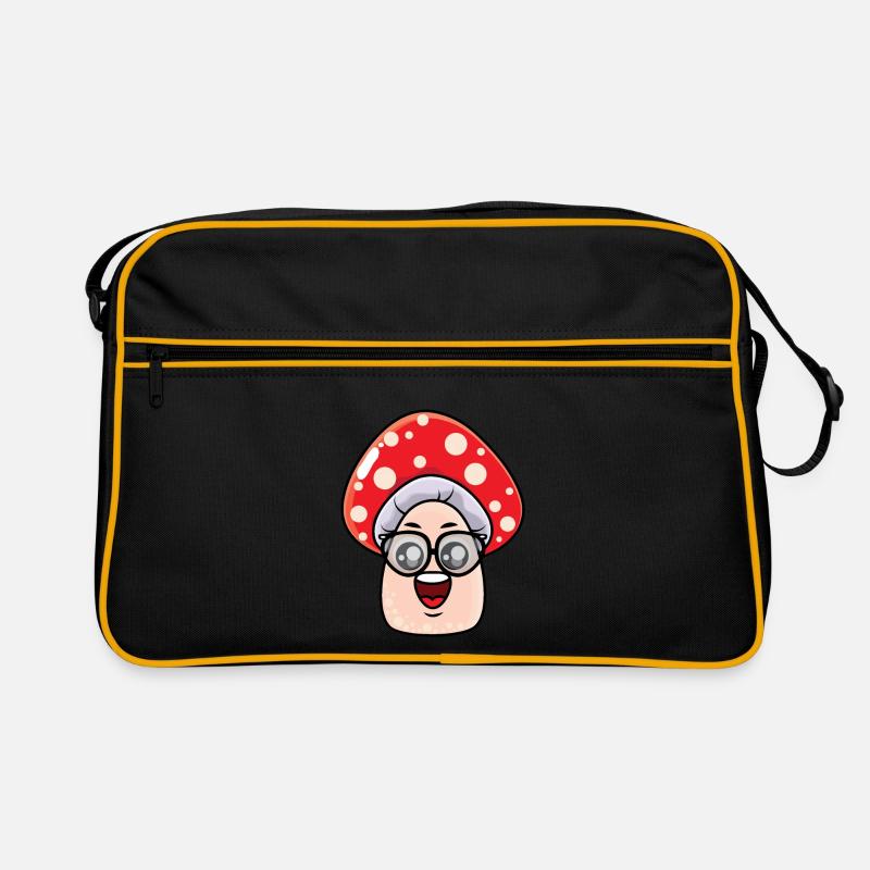 Aussenseiter-Pilz-Cartoon Retro Tasche