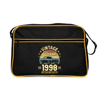 Voiture Vintage 1998 25 Ans Anniversaire - Sac Retro - noir/or - Devant