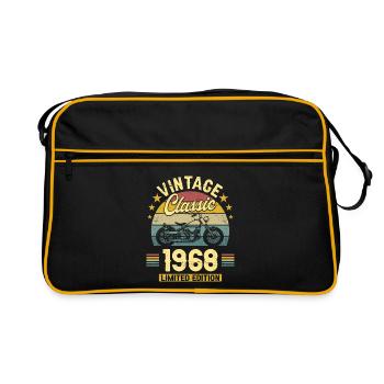 Moto Vintage 1968 55 Ans Anniversaire - Sac Retro - noir/or - Devant