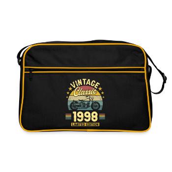 Moto Vintage 1998 25 Ans Anniversaire - Sac Retro - noir/or - Devant
