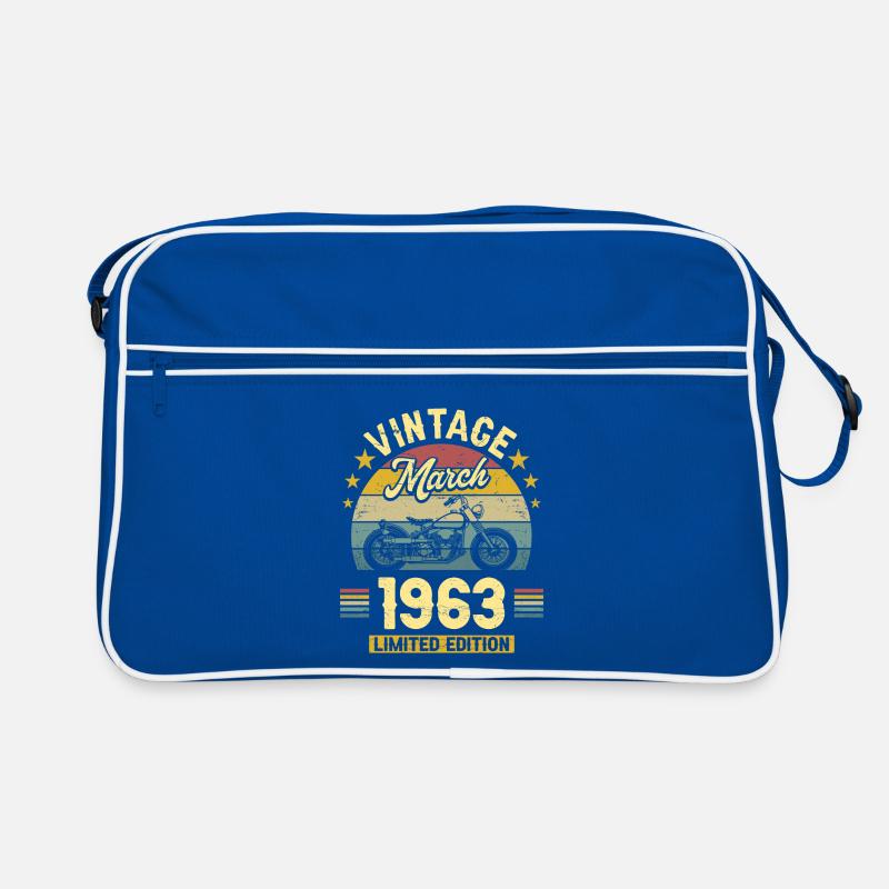 Oldtimer-Biker geboren im März 1963 60-jähriges Jubiläum Retro Tasche