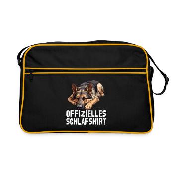 Chemise de nuit officielle berger allemand - Sac Retro - noir/or - Devant