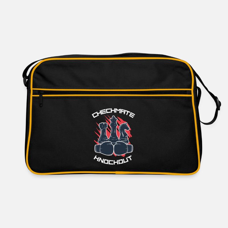 Échecs et boxe Échecs Boxe Checkmate Knockout Sac Retro