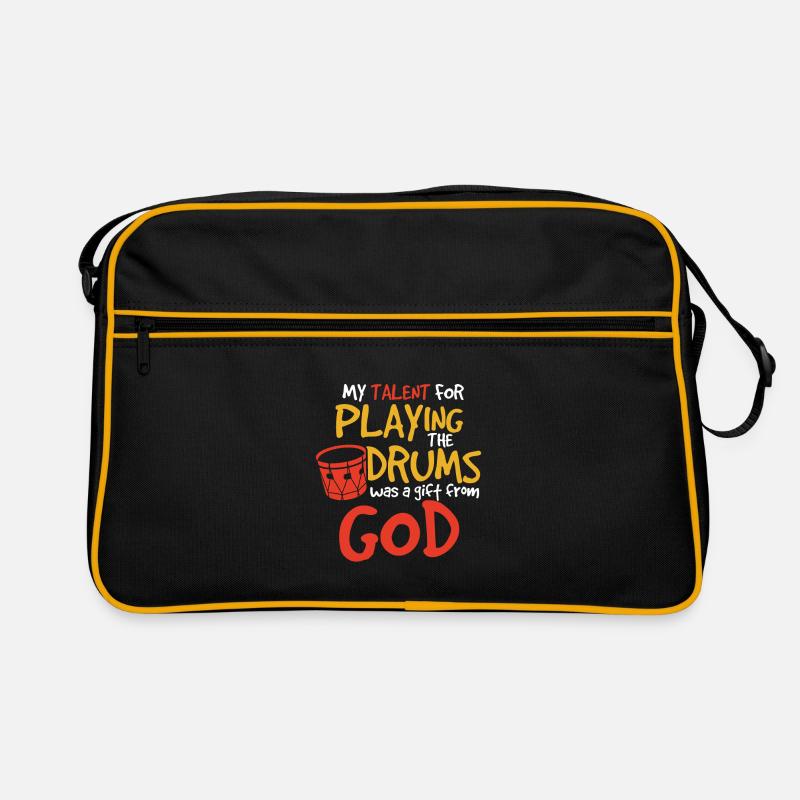 Drummer and Jesus Drums Drumming Drumsticks Gift Retro Bag