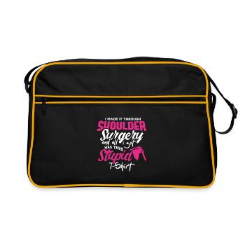 Shoulder Replacement Post New Surgery Gift - Retro Bag - black/gold - Front