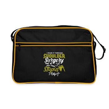 Schulter Operation Künstliche Schulter Geschenk - Retro Tasche - Schwarz/Gold - Vorne